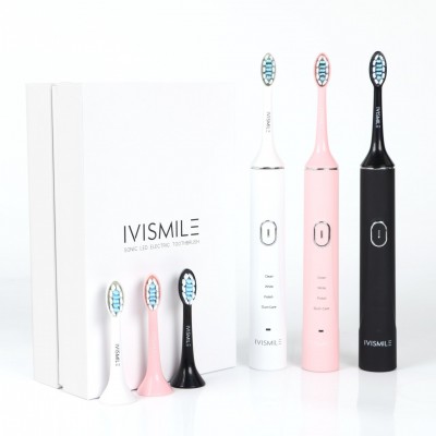 Newest Portable Ivismile Blue LEDs Smart Sonic Electric Toothbrush